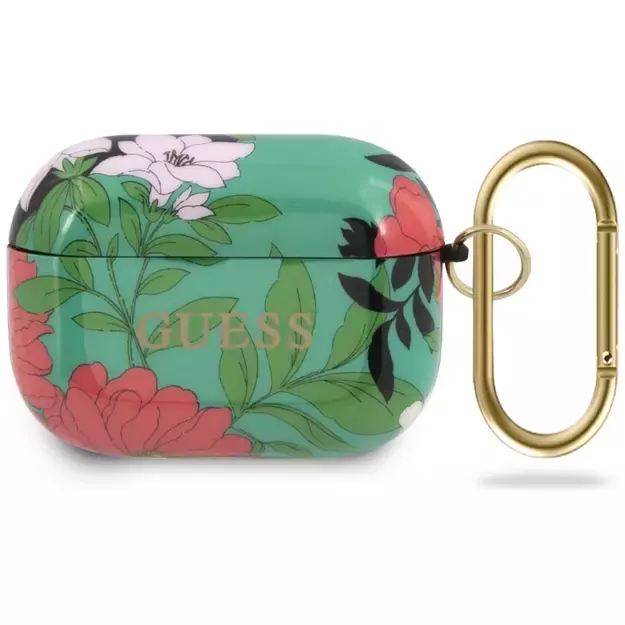 Guess GUACAPTPUBKFL01 AirPods Pro cover green/green N.1 Flower Collection