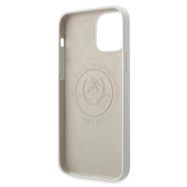 US Polo USHCP12MSLHRWH iPhone 12/12 Pro 6,1  biały/white Silicone Collection 6