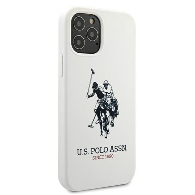 US Polo USHCP12MSLHRWH iPhone 12/12 Pro 6,1  biały/white Silicone Collection 3