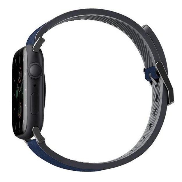 Uniq Straden Leather Hybrid Strap for Apple Watch 1/2/3/4/5/6/7/8/SE/SE2/Ultra 42/44/45/49mm - blue 1