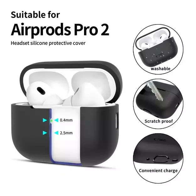 Tech-Protect Silicone Case for Apple AirPods Pro 1 / 2 - Black 7