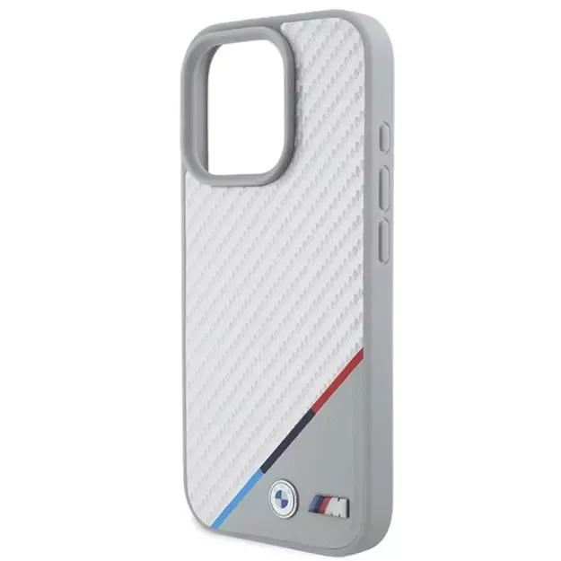 BMW M Carbon Tricolor Line MagSafe Case for iPhone 16 Pro - Gray 6