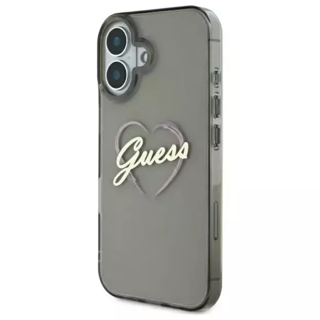 Guess IML Heart iPhone 16 Case - Black 8