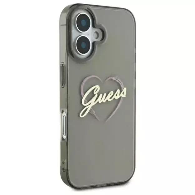 Guess IML Heart iPhone 16 Case - Black 10
