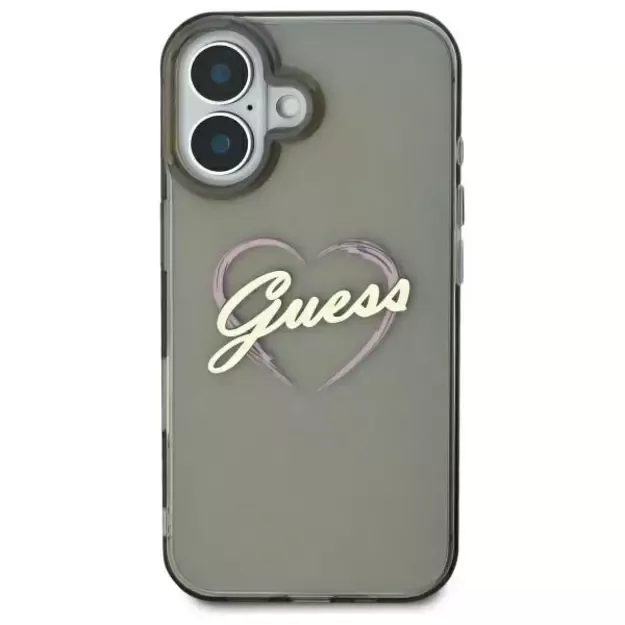 Guess IML Heart iPhone 16 Case - Black 9