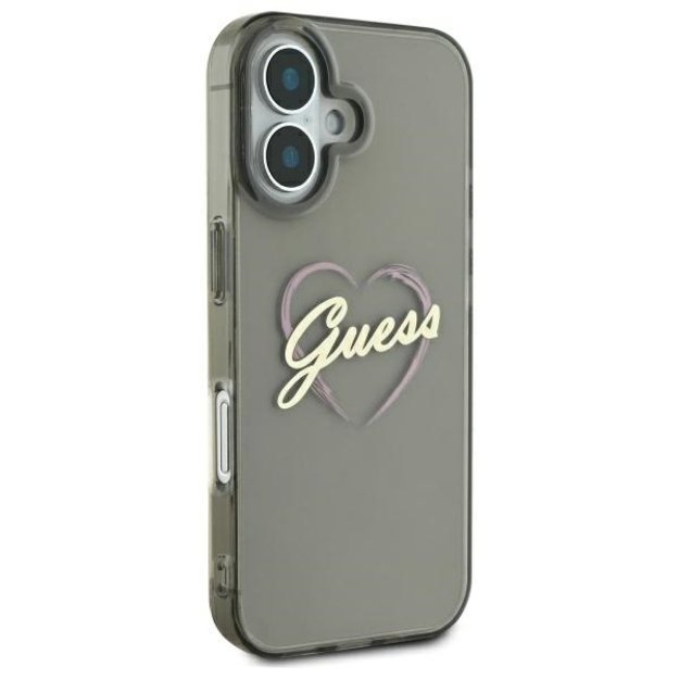 Guess IML Heart iPhone 16 Case - Black 1