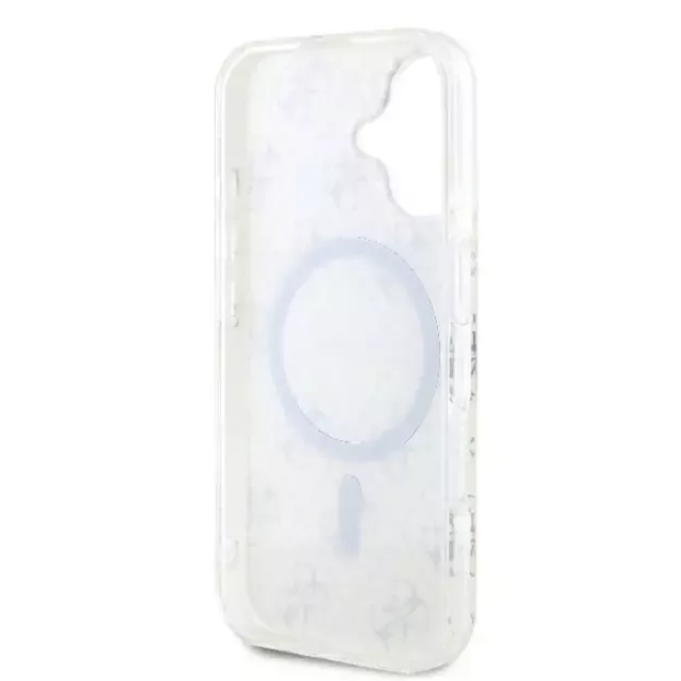 Guess IML 4G Background MagSafe Case for iPhone 16 Plus - White 13
