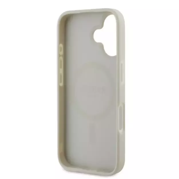 Guess Peony Script Logo MagSafe iPhone 16 Case - White 13