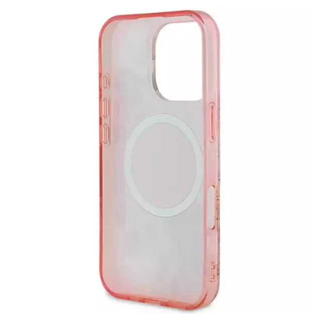 Guess IML Flower &amp  Tonal Circle MagSafe iPhone 16 Pro Max Case - Pink 5
