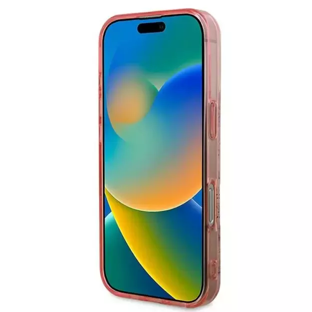 Guess IML Flower &amp  Tonal Circle MagSafe iPhone 16 Pro Max Case - Pink 3