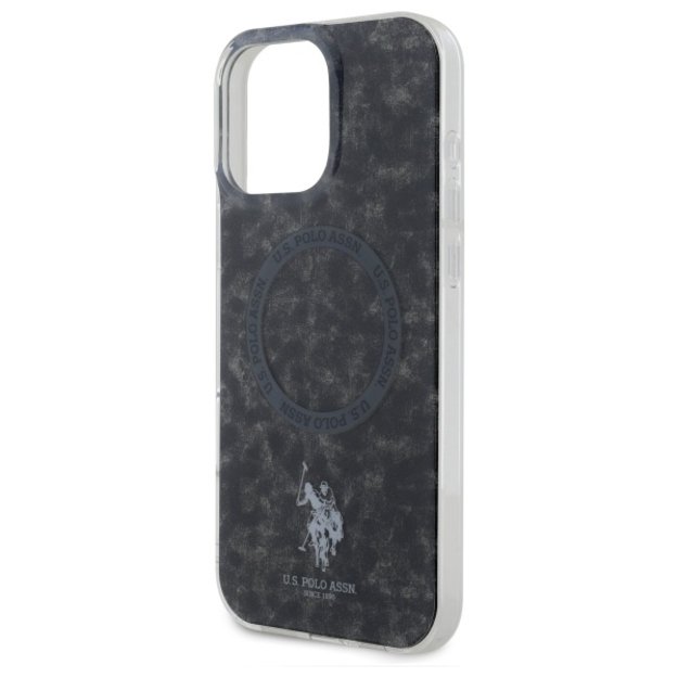 US Polo IML Ring MagSafe Case for iPhone 16 Pro Max - Black 5
