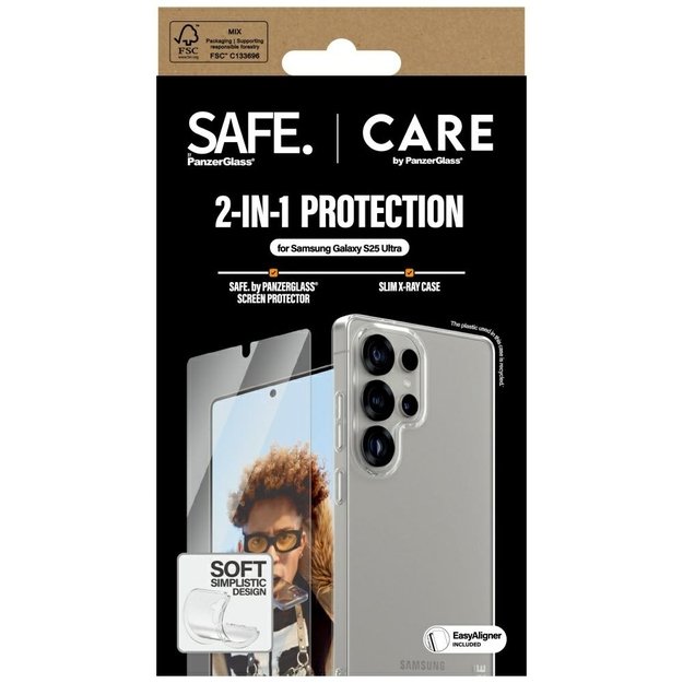 CARE by PanzerGlass Fashion 2in1 Case+Glass protection set for Samsung Galaxy S25 Ultra 2