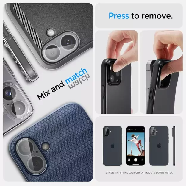 Spigen Optik Glas.tR tempered glass for iPhone 16 / 16 Plus camera - transparent (2 pcs.) 26