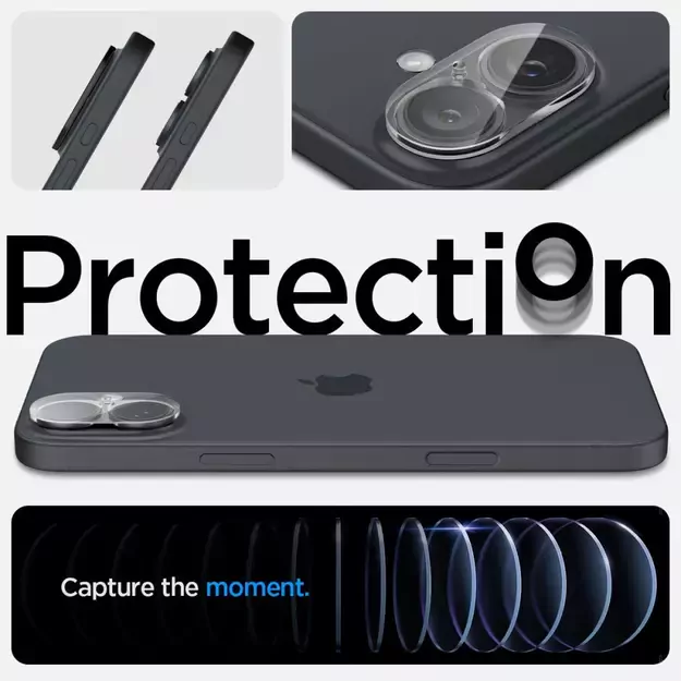 Spigen Optik Glas.tR tempered glass for iPhone 16 / 16 Plus camera - transparent (2 pcs.) 22