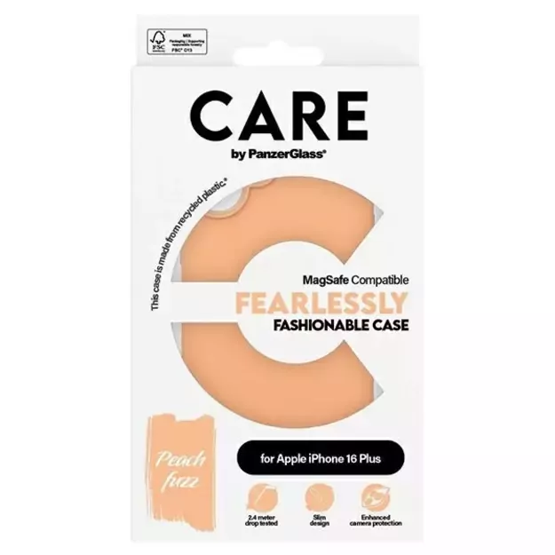 CARE by PanzerGlass Fashion Case iPhone 16 Plus 6.7&quot  Peachy MagSafe 1391 3