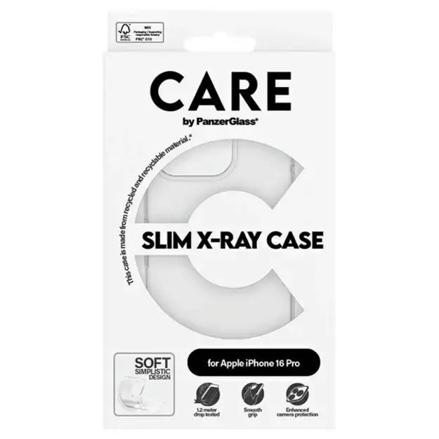 CARE by PanzerGlass X-Ray Soft Basic Case iPhone 16 Pro 6.3&quot  Clear/Transparent 1442 3