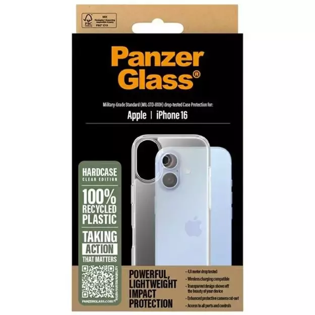 PanzerGlass HardCase iPhone 16 6.1&quot  transparent/transparent 1287 6