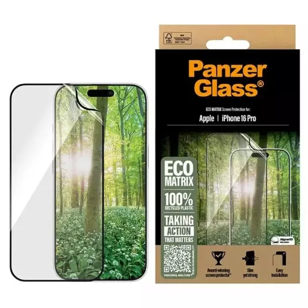 PanzerGlass MATRIX Screen Protector iPhone 16 Pro 6.3&quot  Ultra-Wide Fit 2870