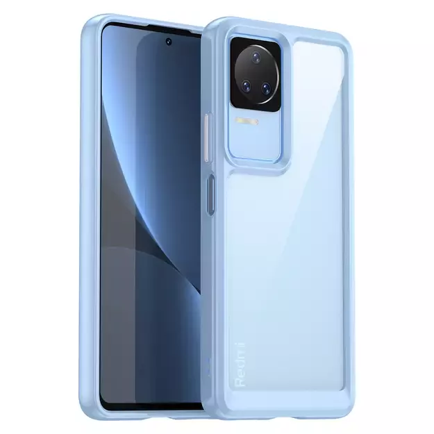 Outer Space Case for Xiaomi Poco F4 5G cover with a flexible frame blue 18