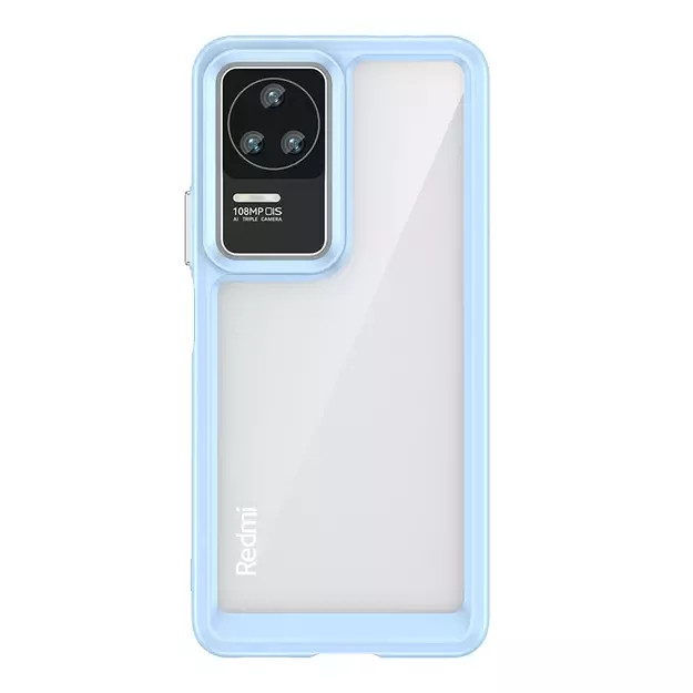Outer Space Case for Xiaomi Poco F4 5G cover with a flexible frame blue