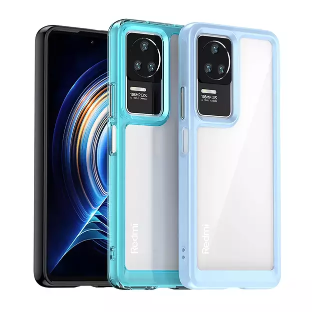 Outer Space Case for Xiaomi Poco F4 5G cover with a flexible frame blue 11