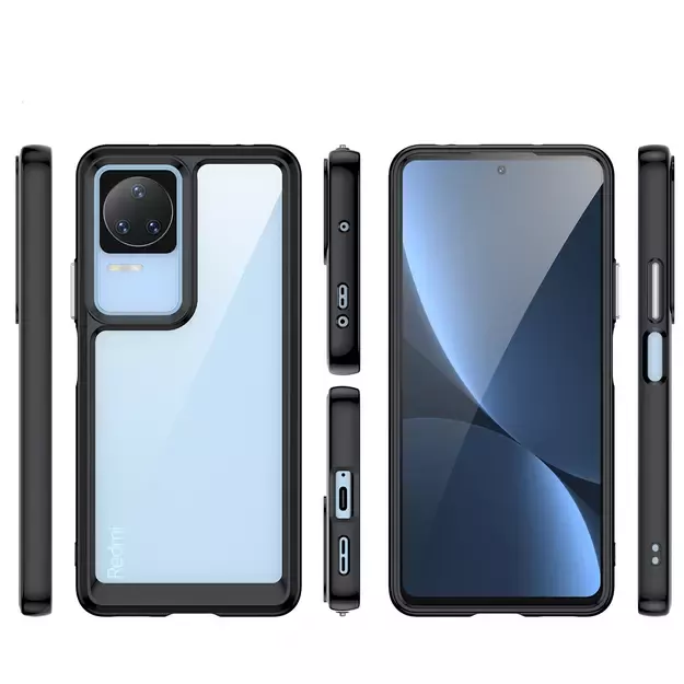 Outer Space Case for Xiaomi Poco F4 5G cover with a flexible frame blue 14