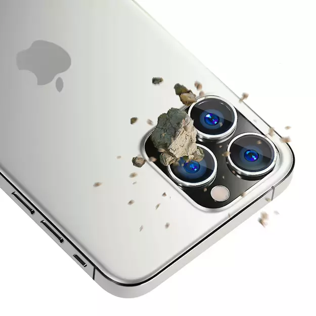 Camera Glass for iPhone 14 Pro Max / 14 Pro 9H for 3mk Lens Protection Pro Series Lens - Silver 2