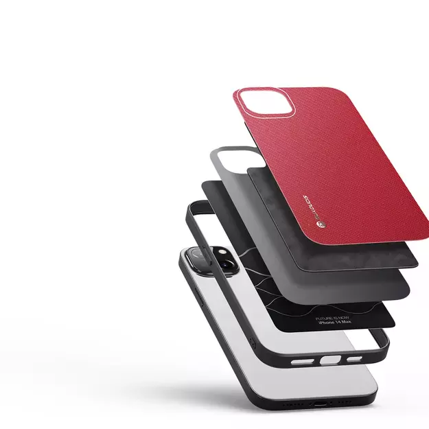 Dux Ducis Fino case cover made of nylon for iPhone 14 Plus red 24