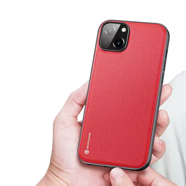 Dux Ducis Fino case cover made of nylon for iPhone 14 Plus red 26