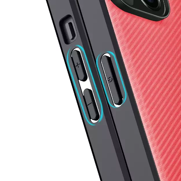 Dux Ducis Fino case cover made of nylon for iPhone 14 Plus red 1
