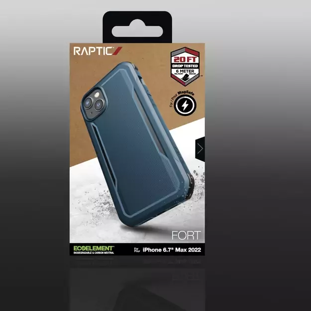 Raptic X-Doria Fort Case iPhone 14 Plus with MagSafe armored blue cover 4