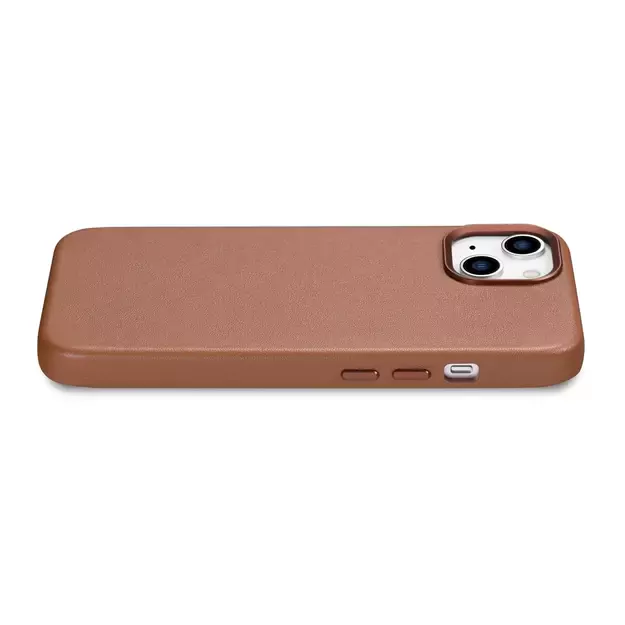 iCarer Case Leather Case Cover for iPhone 14 Brown (WMI14220705-BN) (MagSafe Compatible) 5