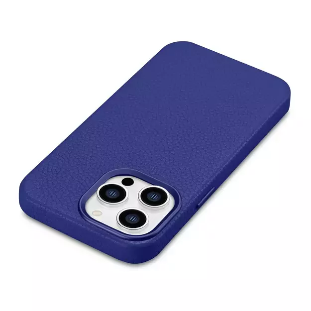 iCarer Litchi Premium Leather Case iPhone 14 Pro Magnetic Leather Case with MagSafe Dark Blue (WMI14220710-DB) 32
