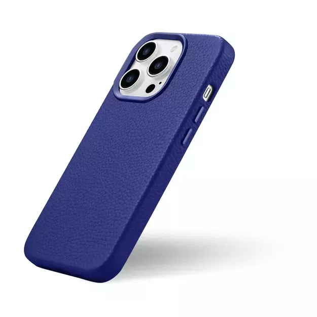 iCarer Litchi Premium Leather Case iPhone 14 Pro Magnetic Leather Case with MagSafe Dark Blue (WMI14220710-DB) 29