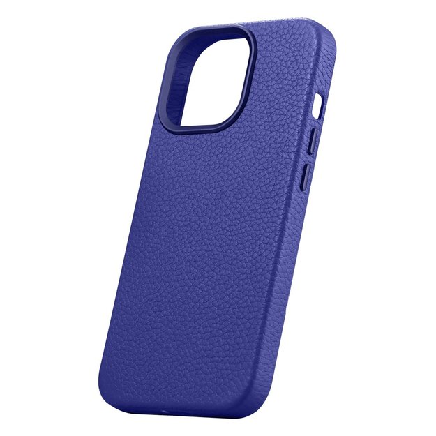 iCarer Litchi Premium Leather Case iPhone 14 Pro Magnetic Leather Case with MagSafe Dark Blue (WMI14220710-DB) 3