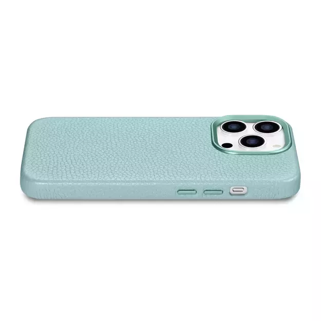 iCarer Litchi Premium Leather Case iPhone 14 Pro Max Magnetic Leather Case with MagSafe Green (WMI14220712-GN) 13