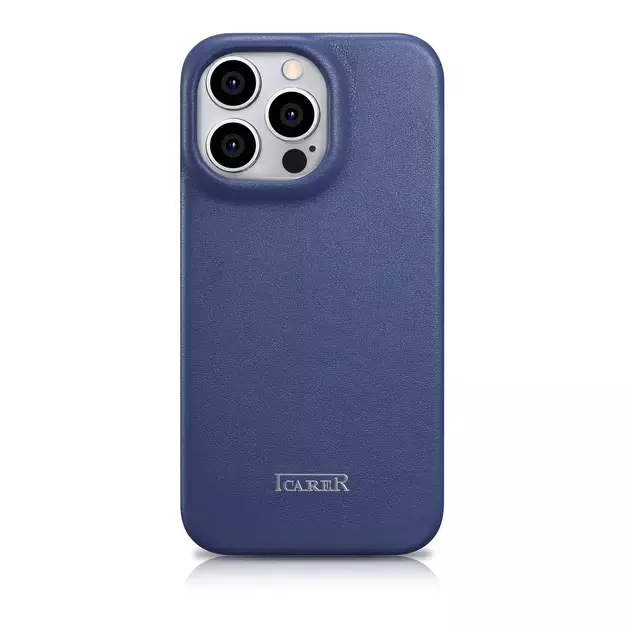 iCarer CE Premium Leather Folio Case iPhone 14 Pro Max Magnetic Flip Leather Folio Case MagSafe Blue (WMI14220716-BU) 9