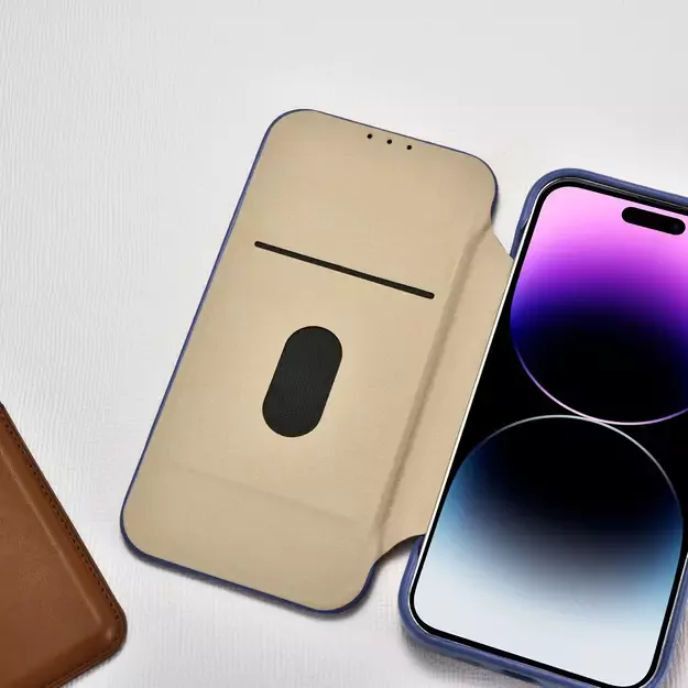 iCarer CE Premium Leather Folio Case iPhone 14 Pro Max Magnetic Flip Leather Folio Case MagSafe Blue (WMI14220716-BU) 36