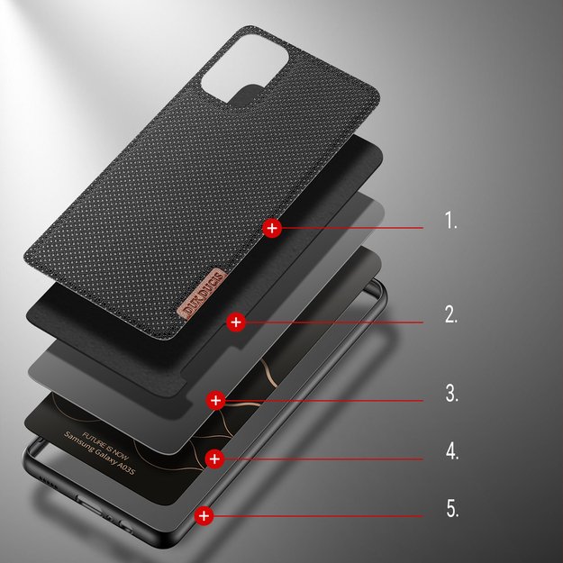 Dux Ducis Fino case covered with nylon material for Samsung Galaxy A03s black 11