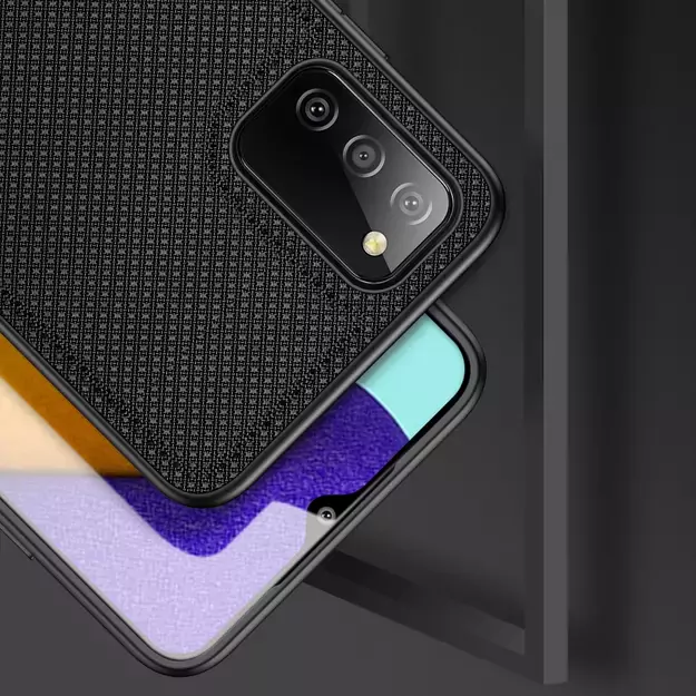 Dux Ducis Fino case covered with nylon material for Samsung Galaxy A03s black 3