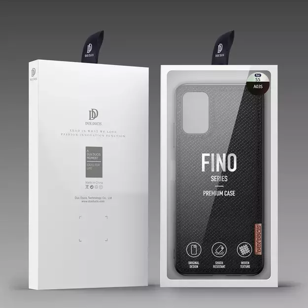 Dux Ducis Fino case covered with nylon material for Samsung Galaxy A03s black 4