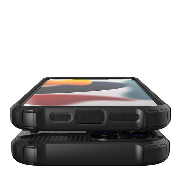 Hybrid Armor Case Tough Rugged Cover for iPhone 13 Pro silver 14
