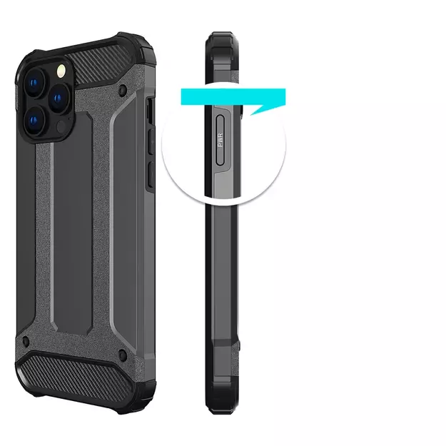 Hybrid Armor Case Tough Rugged Cover for iPhone 13 Pro silver 3