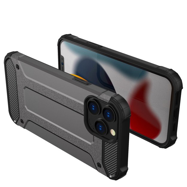 Hybrid Armor Case Tough Rugged Cover for iPhone 13 Pro silver 8