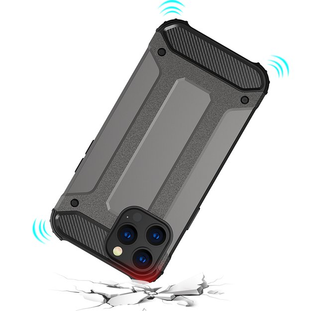Hybrid Armor Case Tough Rugged Cover for iPhone 13 Pro silver 13