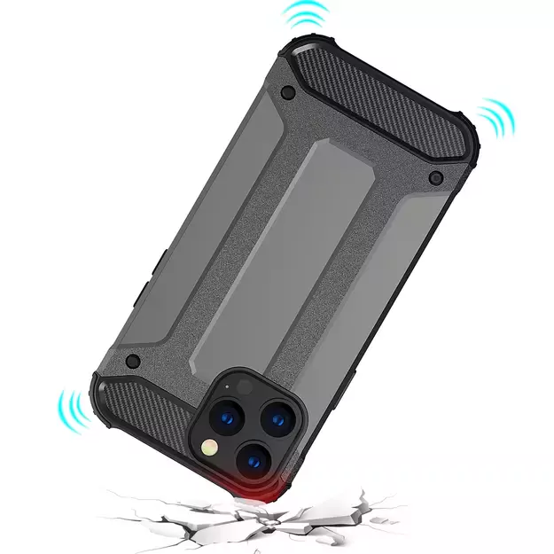Hybrid Armor Case Tough Rugged Cover for iPhone 13 Pro silver 6