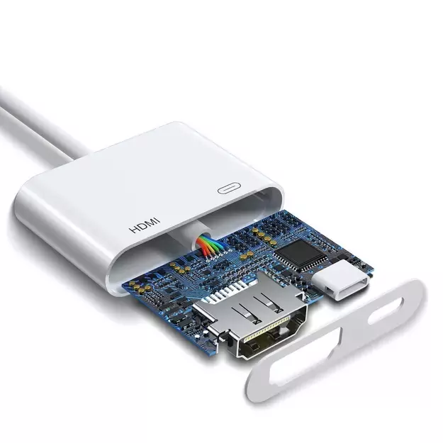 Joyroom S-H141 Lightning (male) - HDMI FullHD 1080p 60Hz (female) / Lightning (female) adapter - white 7