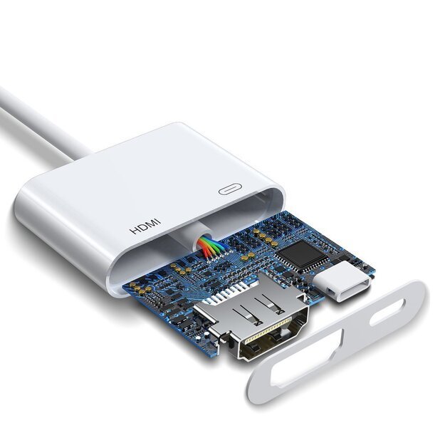Joyroom S-H141 Lightning (male) - HDMI FullHD 1080p 60Hz (female) / Lightning (female) adapter - white 14