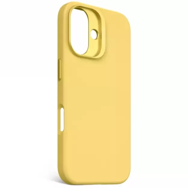 Decoded AntiMicrobial Silicone Backcover with MagSafe for iPhone 16 - Yellow 1