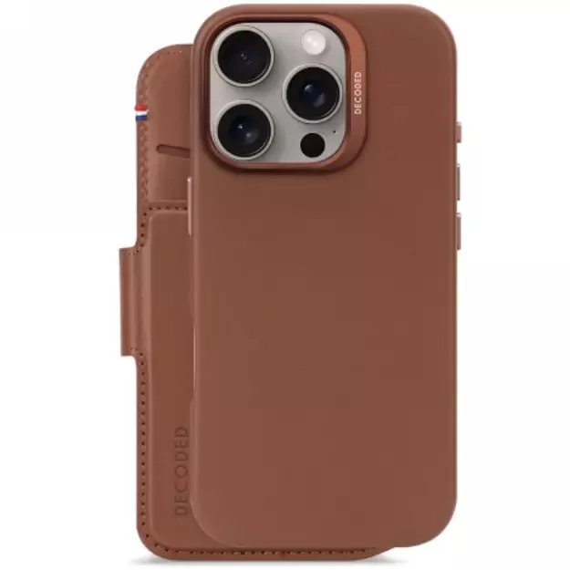 Decoded Leather Detachable Wallet MagSafe Case with Wallet for iPhone 16 Pro - Brown 1